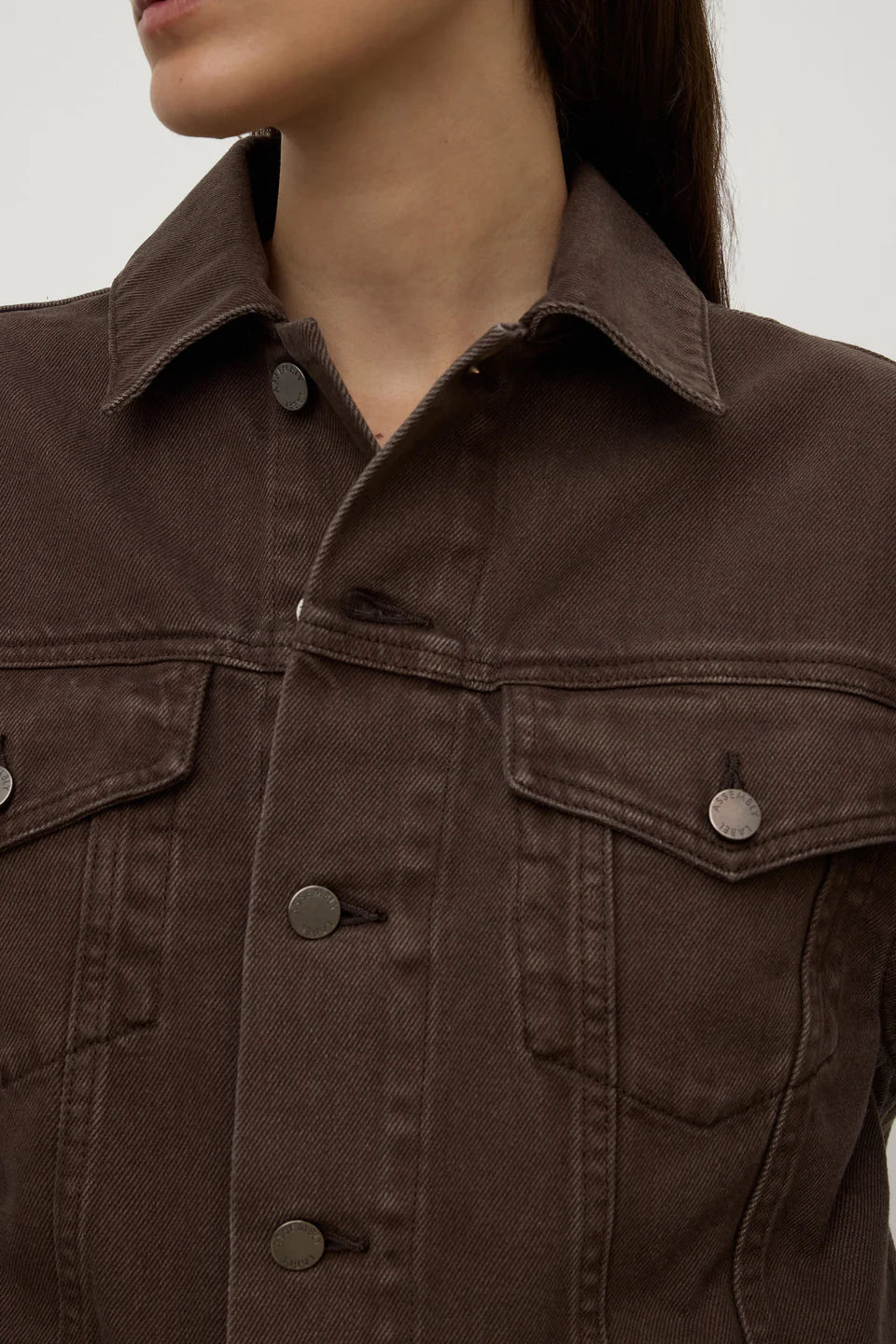 Cropped Denim Jacket Ganache