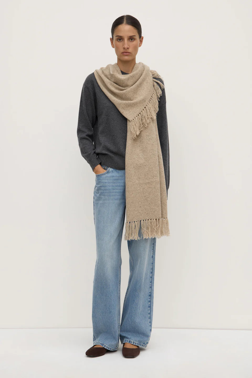 Wool Scarf Stone Marle
