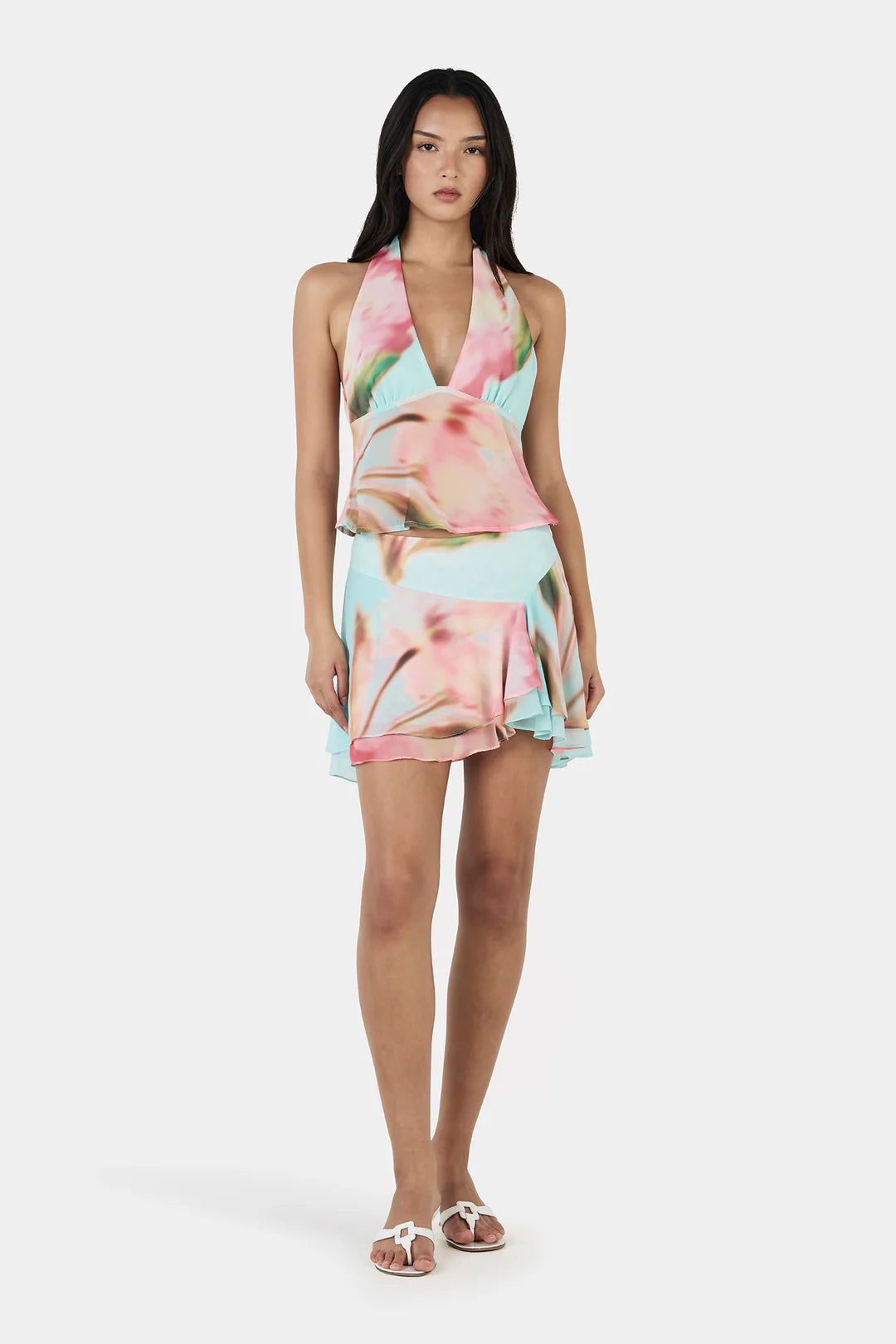 Yiana Mini Skirt Drift Aqua