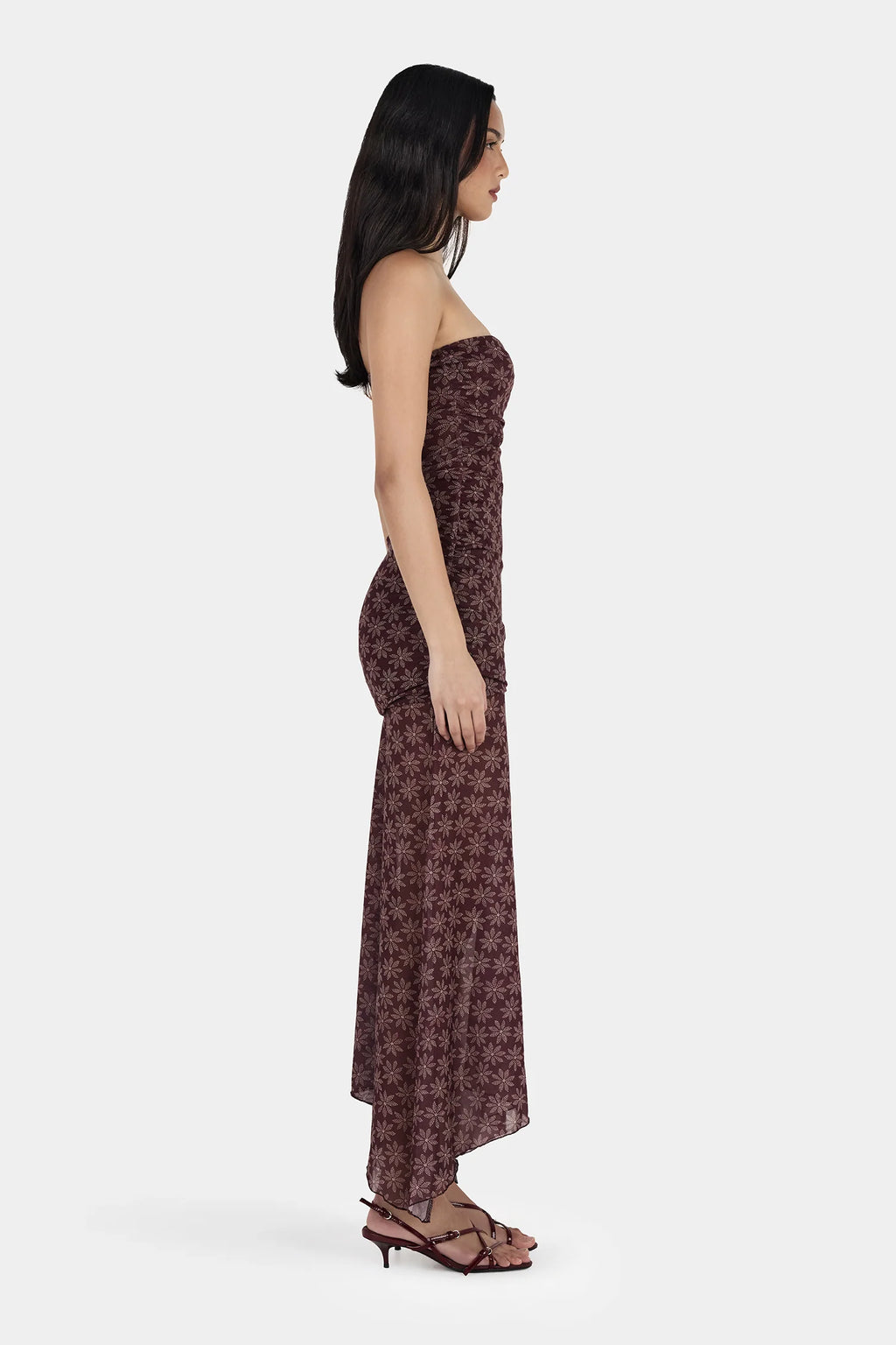 Zella Midi Dress Daisy Dot Cherry