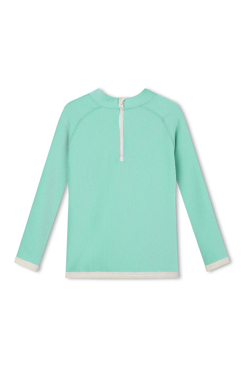 Mini Stripe Rashie - Aqua