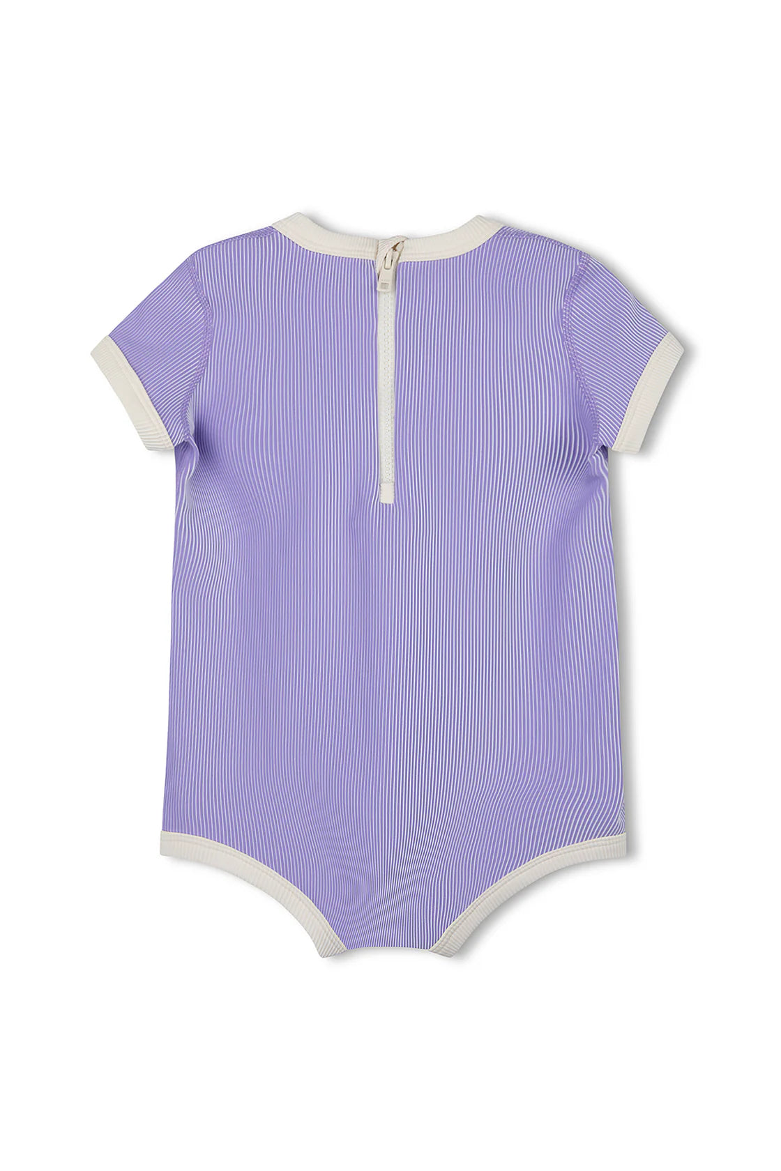 Mini Stripe Rib Infant Onesie Grape