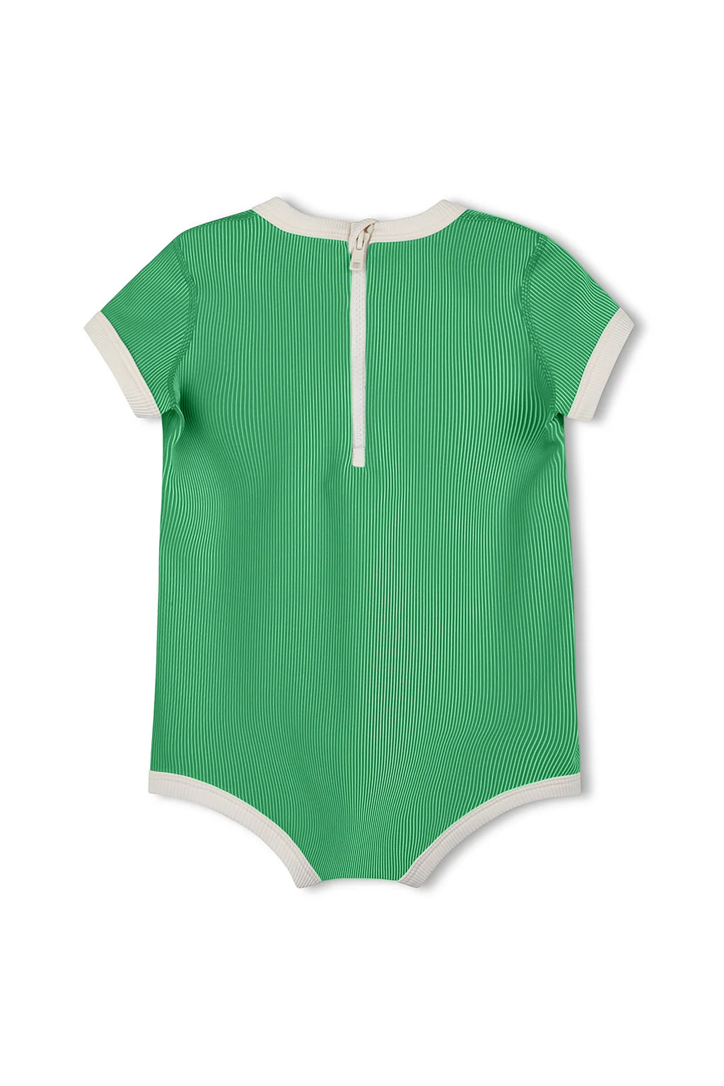 Mini Stripe Infant Onesie Parrot Green