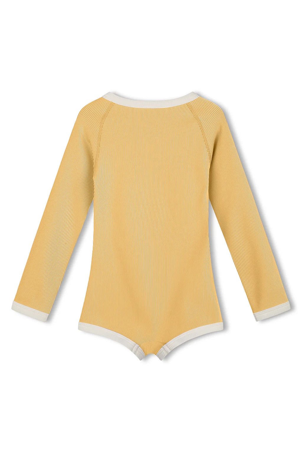 Mini Stripe Rashie Onesie Marigold