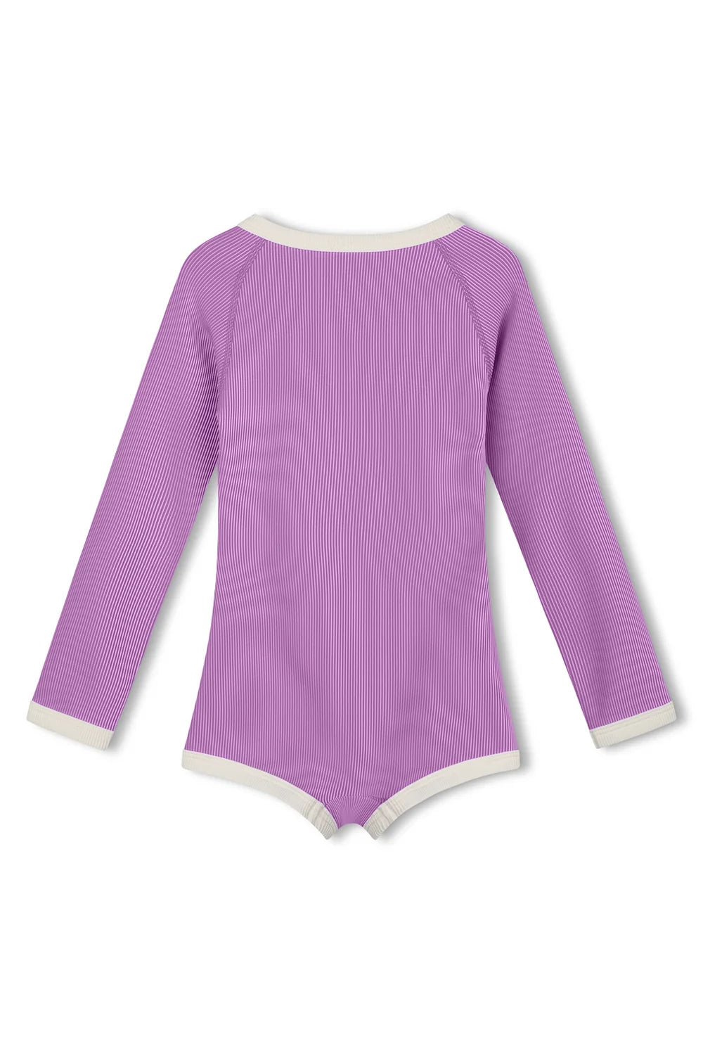 Mini Stripe Rashie Onesie - Lilac