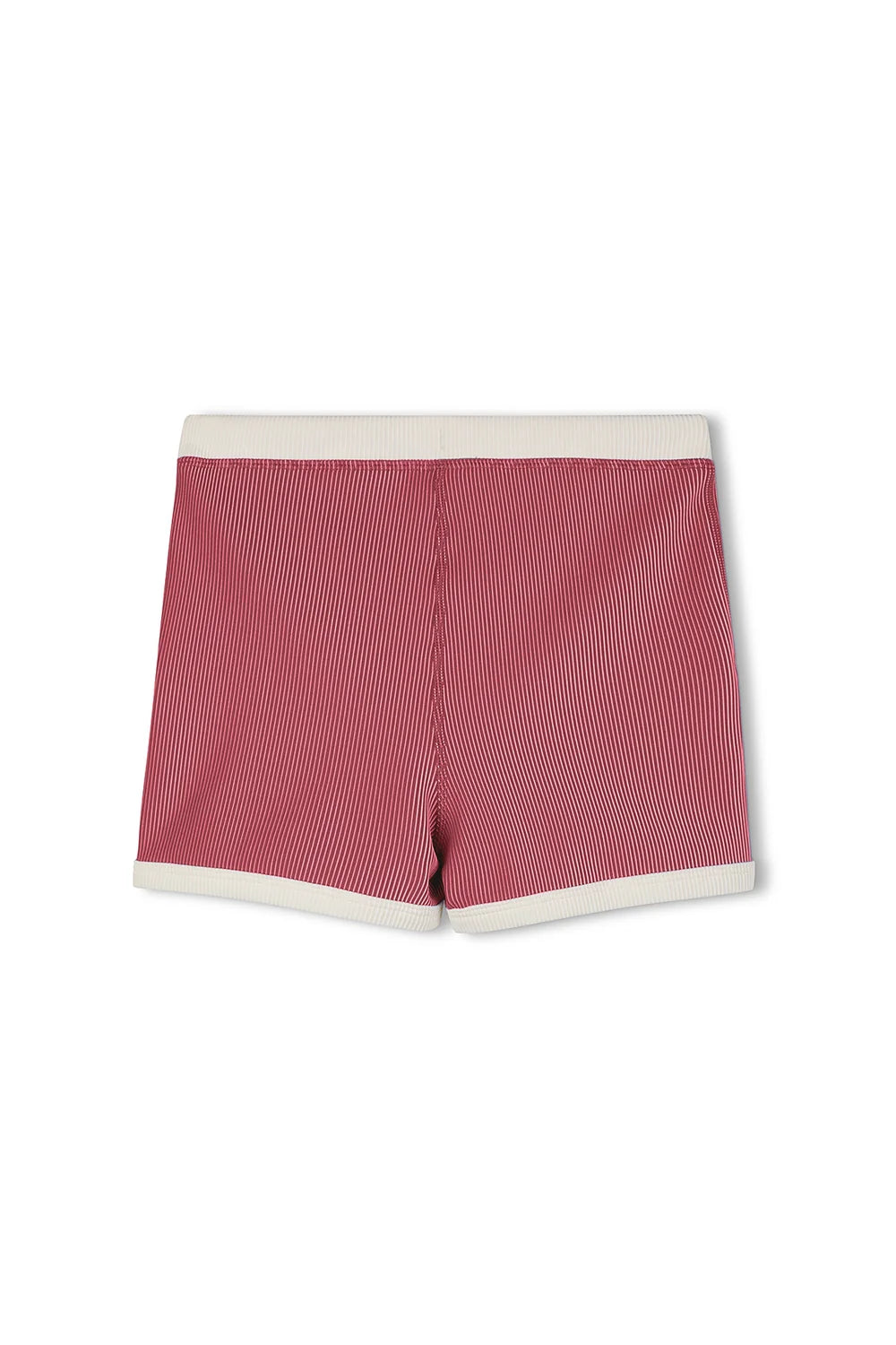 Mini Stripe Surf Short - Clay Red