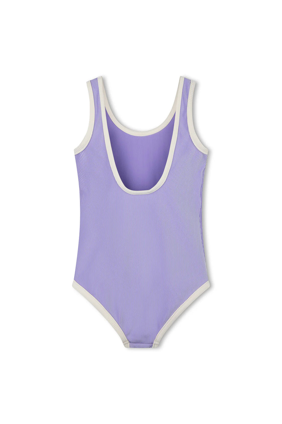 Mini Stripe Rib Scoop One Piece Grape