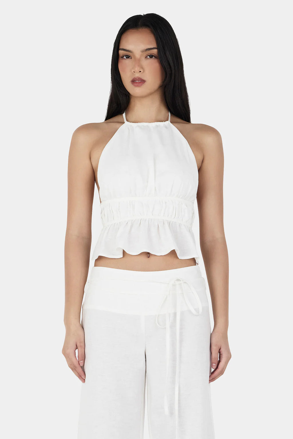 Zuri Halter Top Ivory