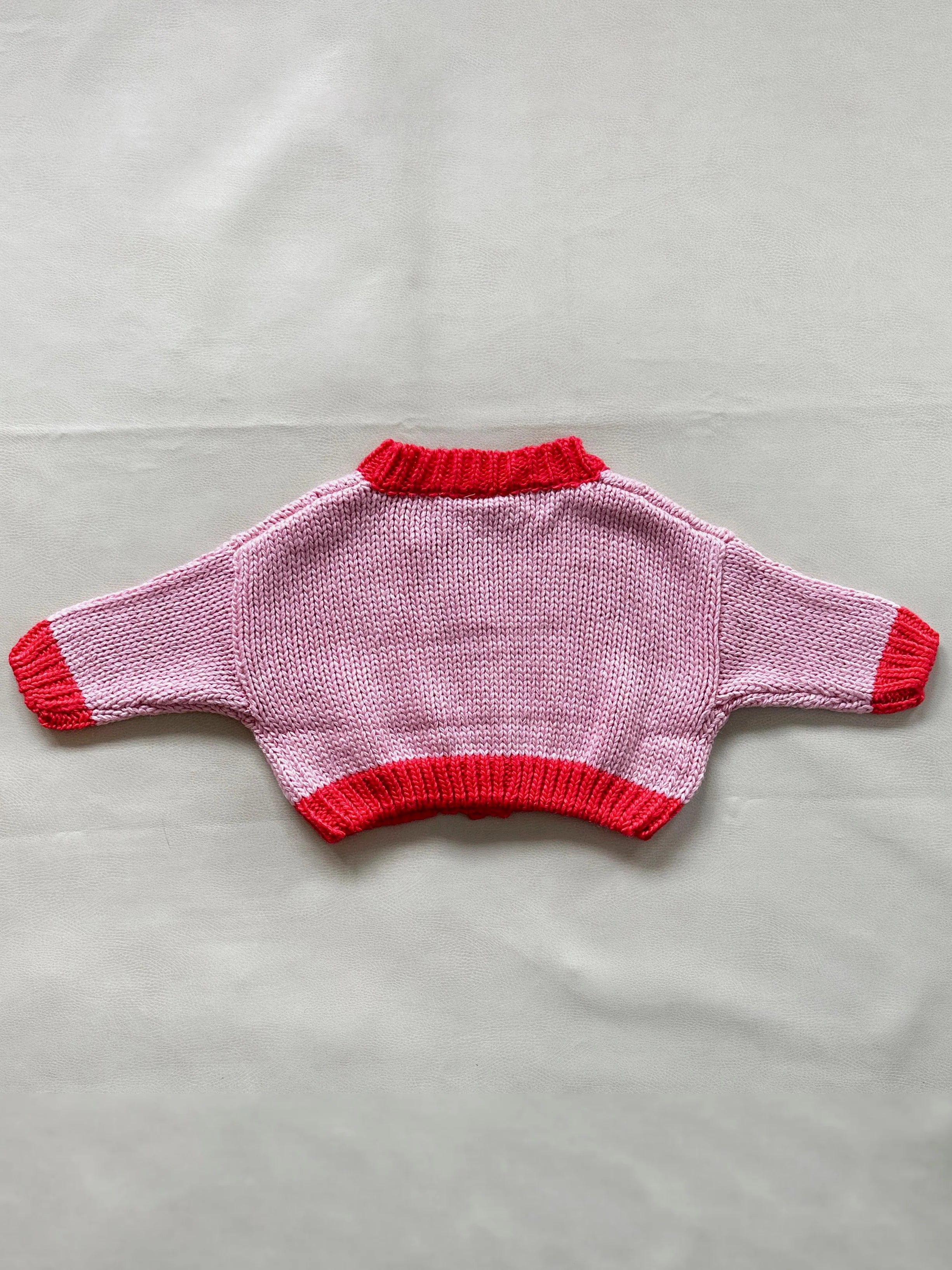 Zuri Contrast Knit Pink/Red