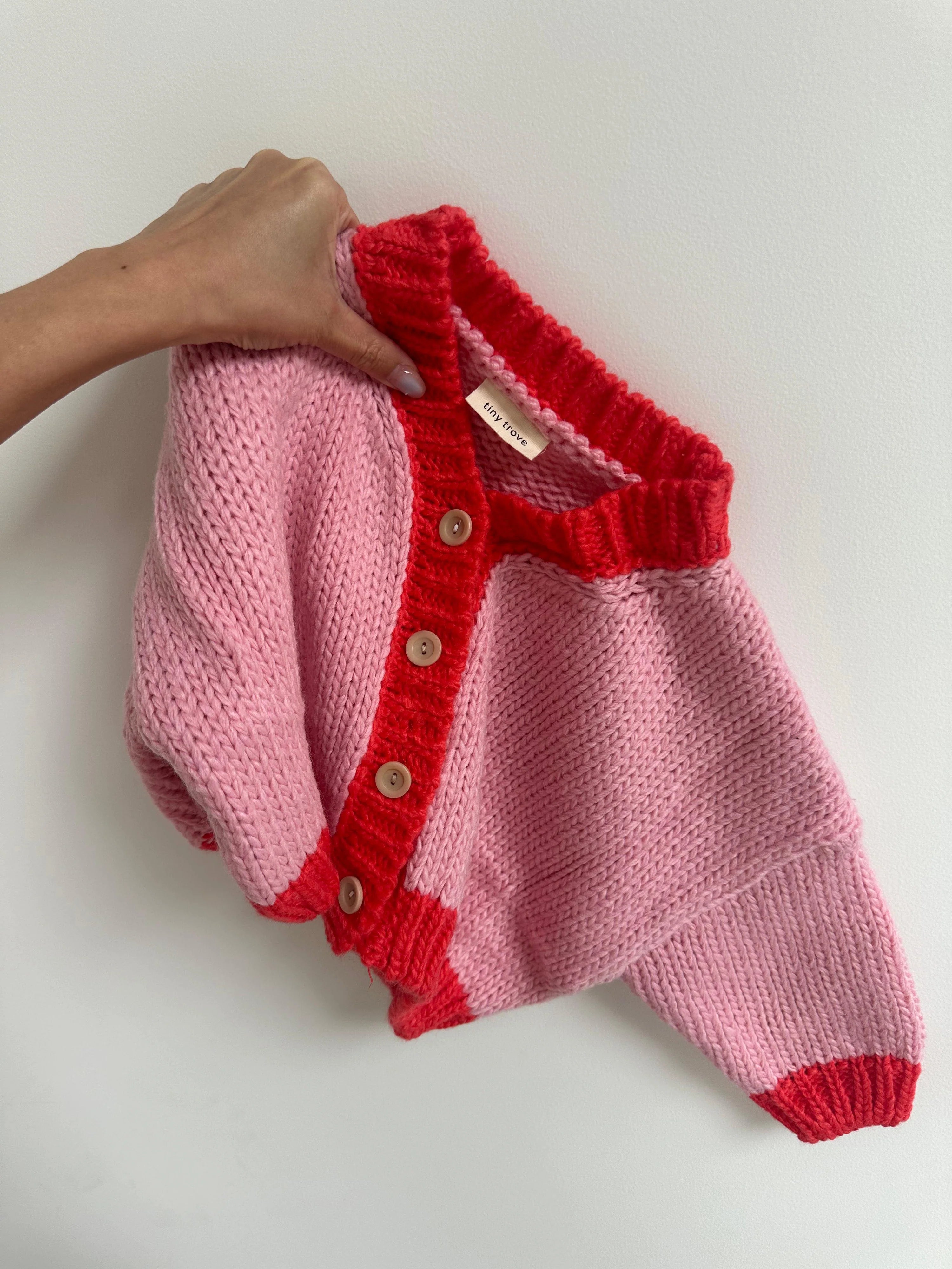 Zuri Contrast Knit Pink/Red