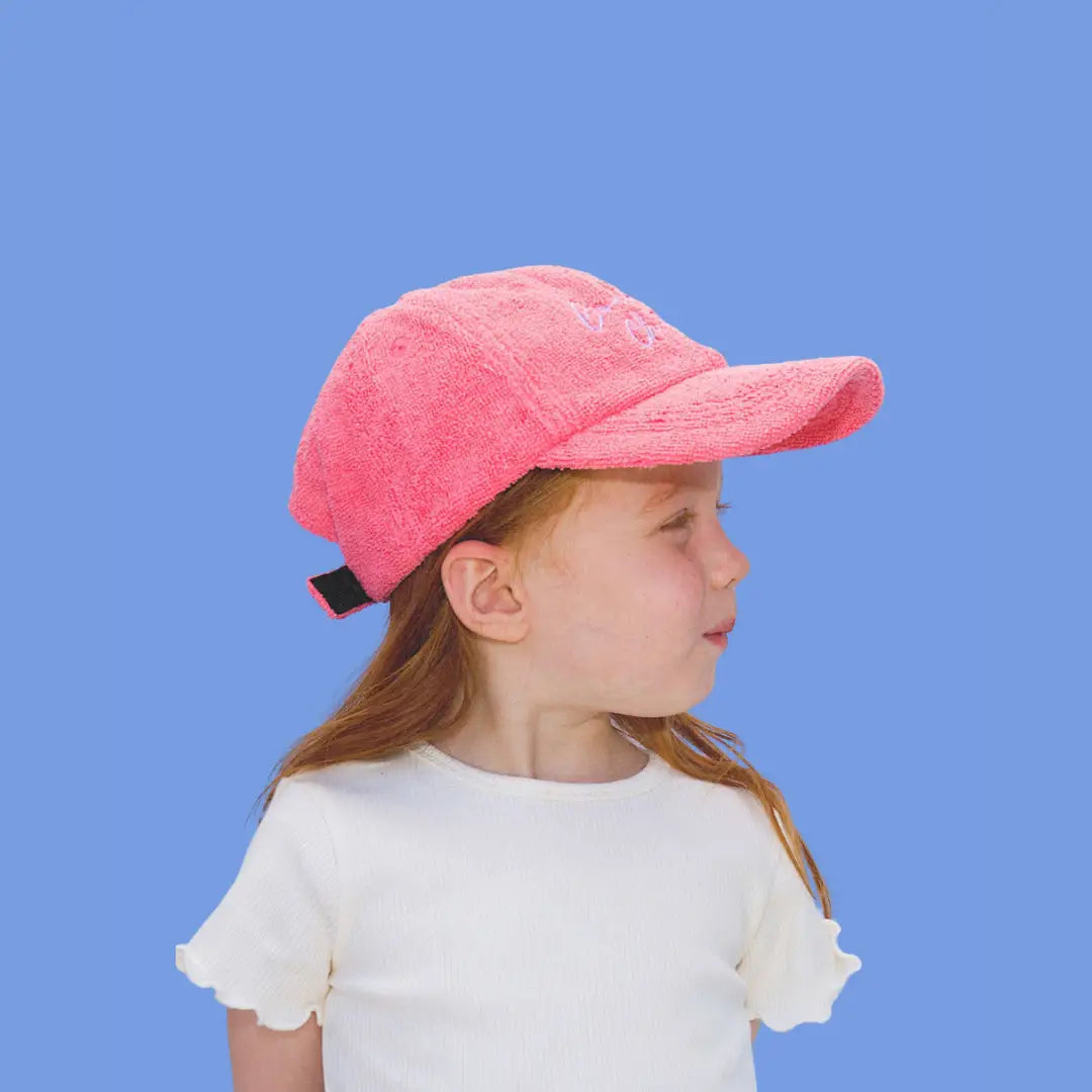 Terry Towelling Cap Pink