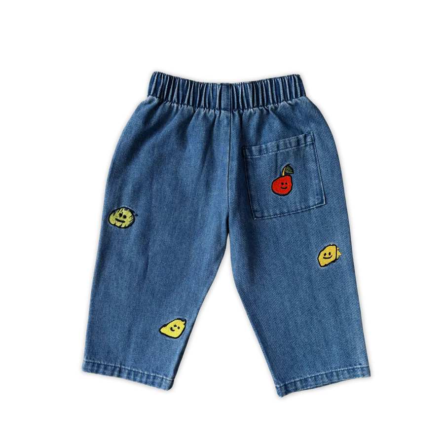 Fruit Salad Denim Pants