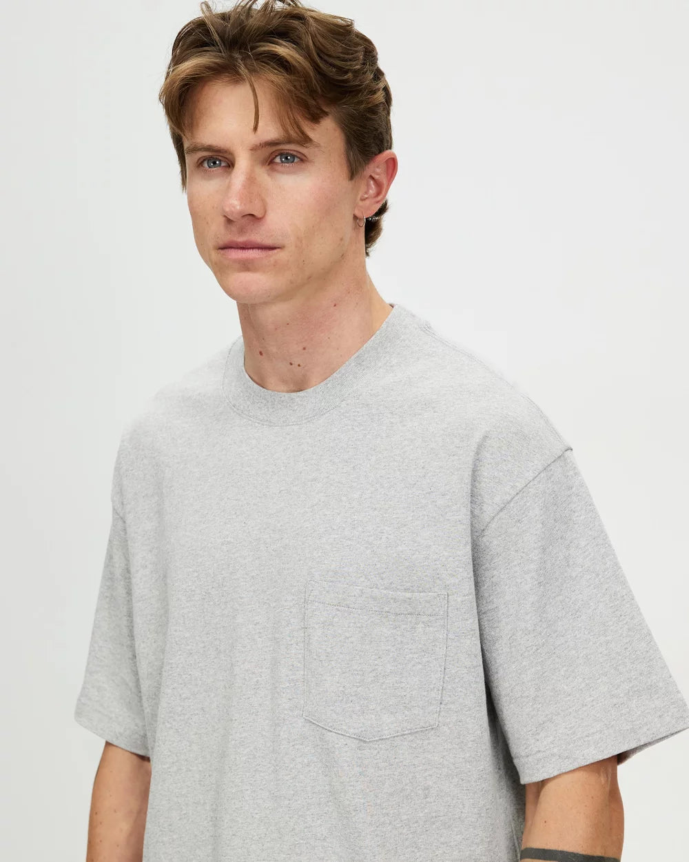 Lucas Cotton SS Tee Grey Marle