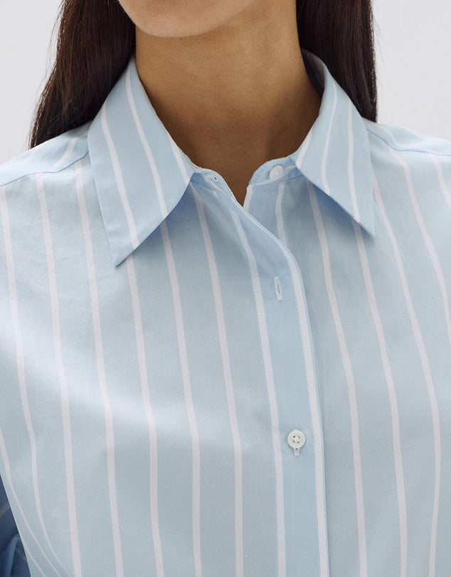 Addie Poplin Stripe Shirt Sora
