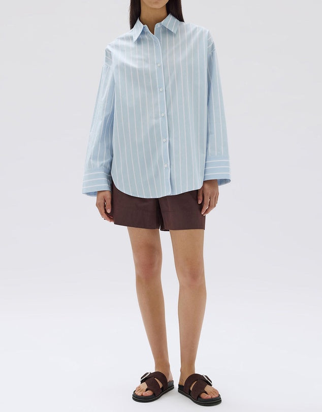 Addie Poplin Stripe Shirt Sora