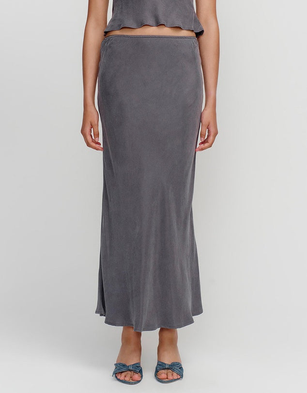 Marli Slip Skirt Slate