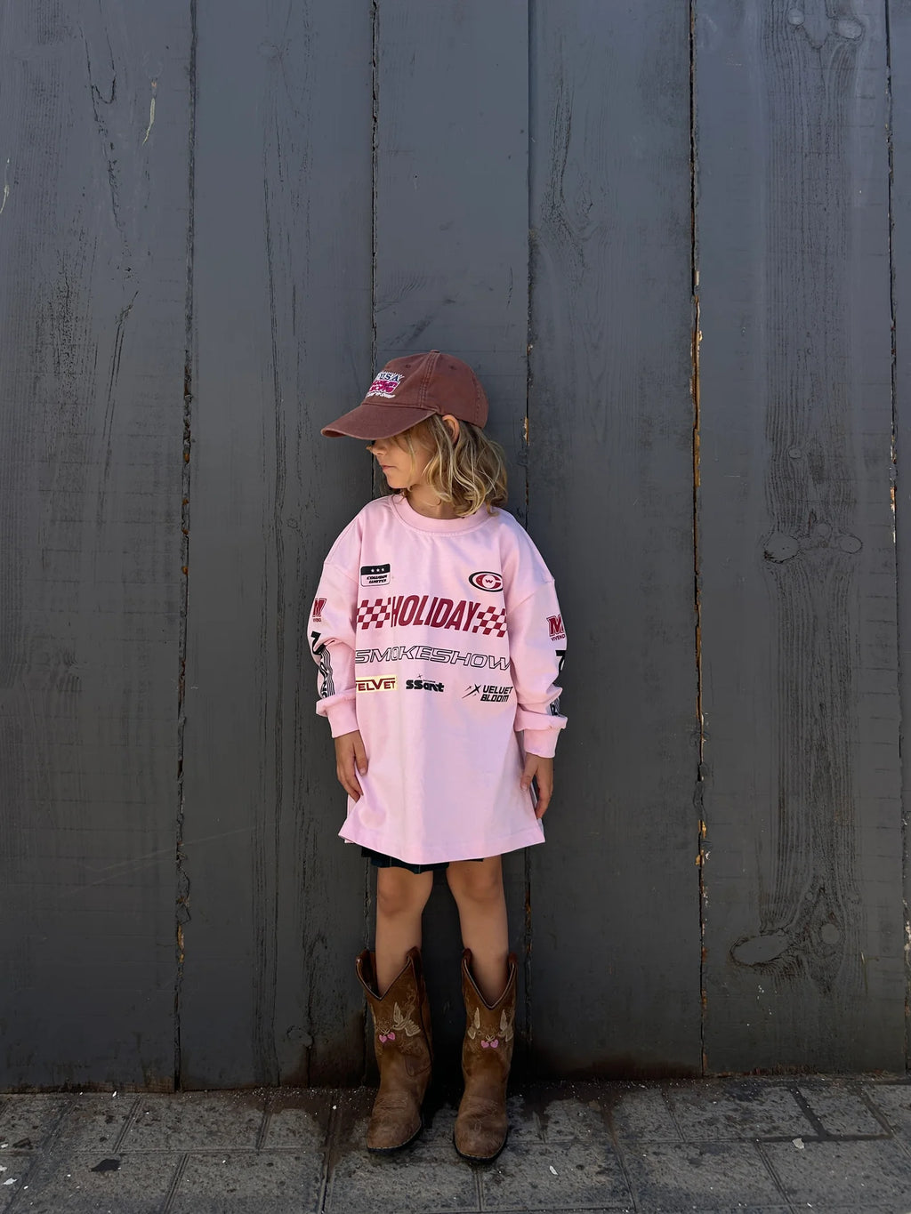 SŚAINT Kids Moto Tee Pink