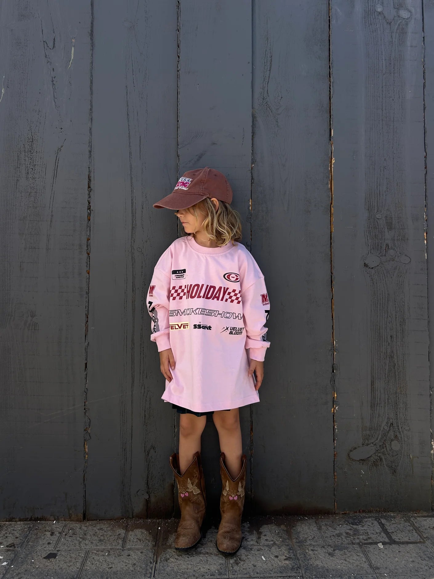 SŚAINT Kids Moto Tee Pink