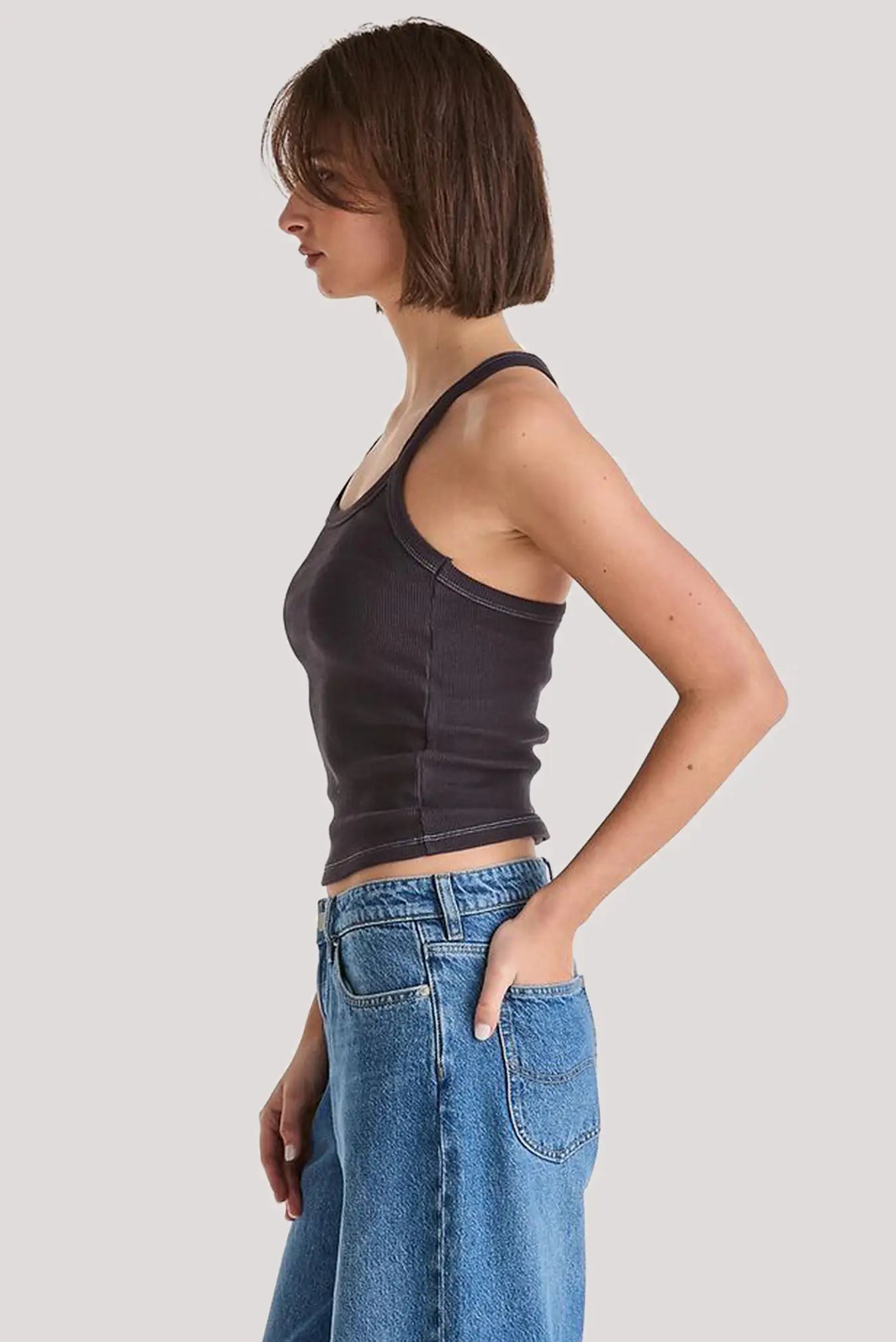 Lee Asymm Cami Charcoal