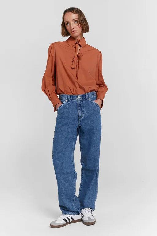 Levi's utility top mom jeans