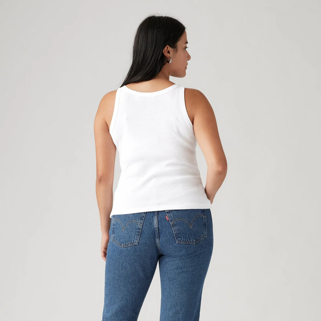 Essential Racer Tank White
