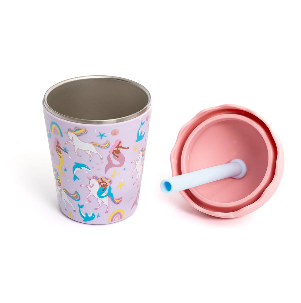 Mini Smoothie Cup & Straw Mermaids & Unicorns
