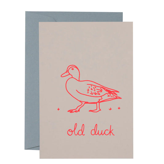 Sketchy Old Duck Card Blush
