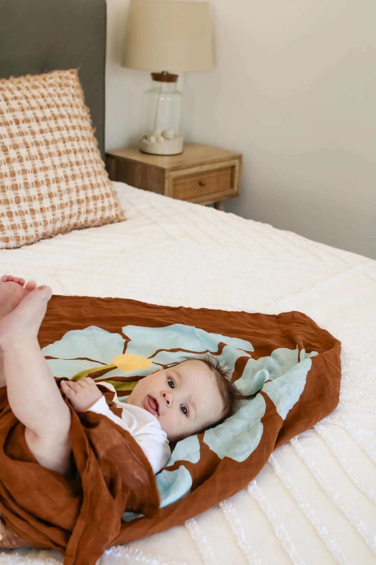 Organic Swaddle Fleur Umber