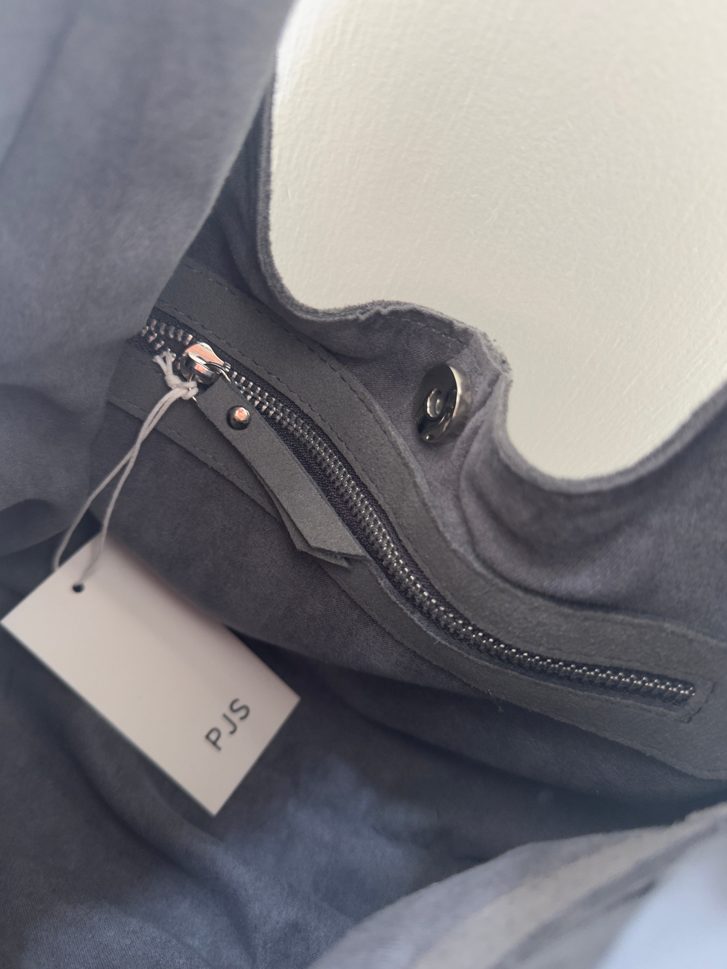 Large Suede Stud Bag Indigo