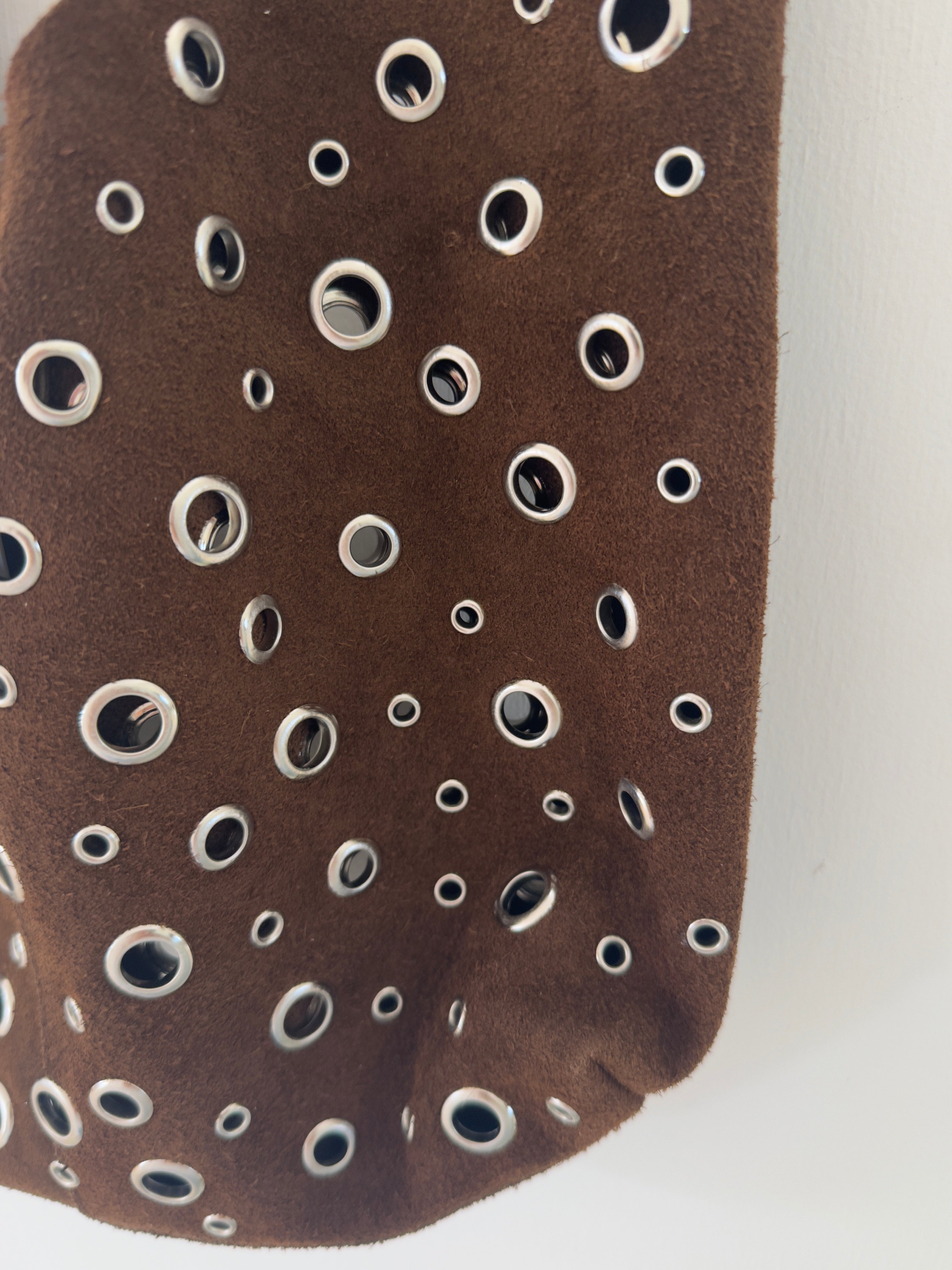 Floppy Leather Suede Bag Choc