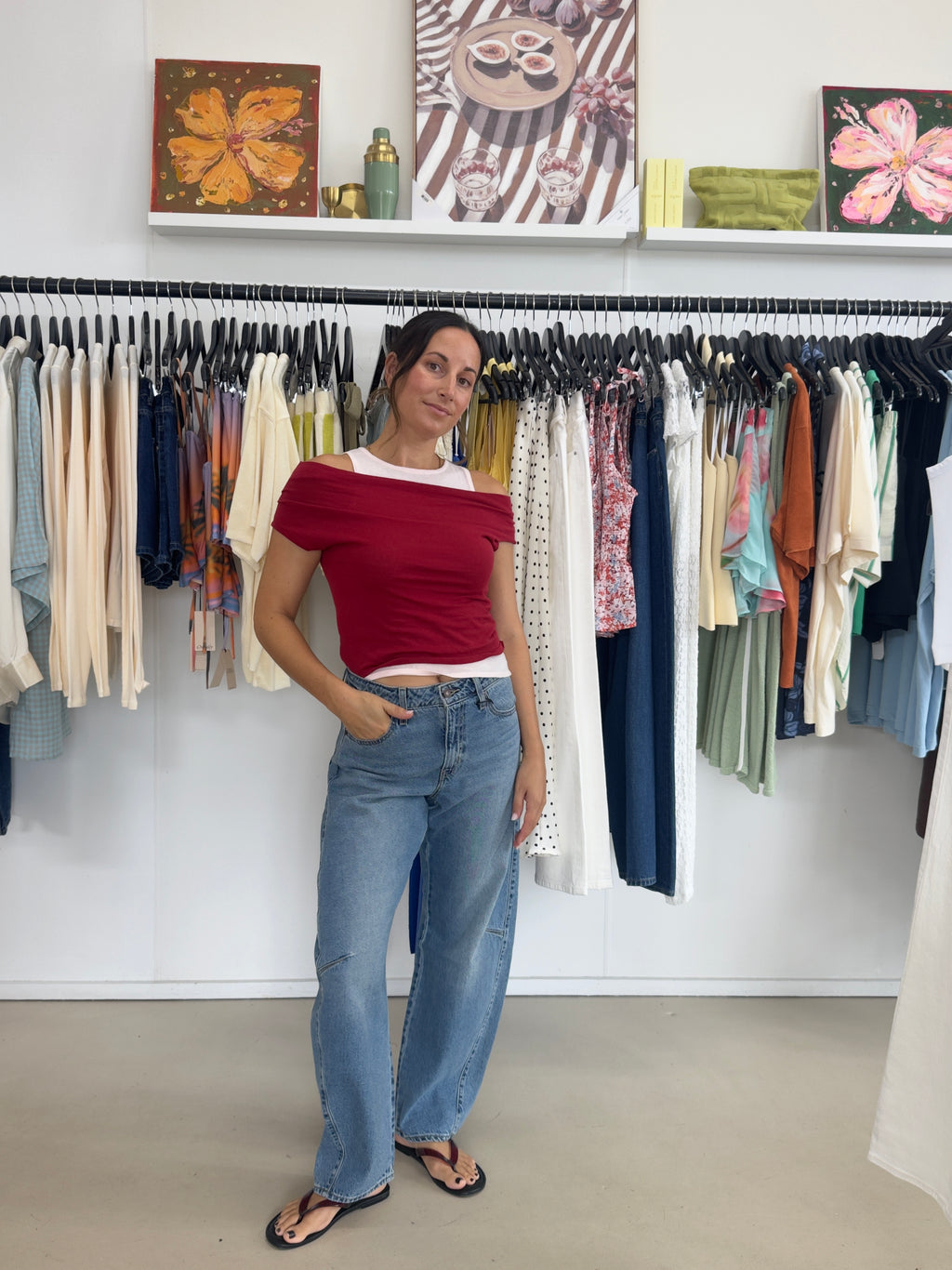 Abby Layered Top Red