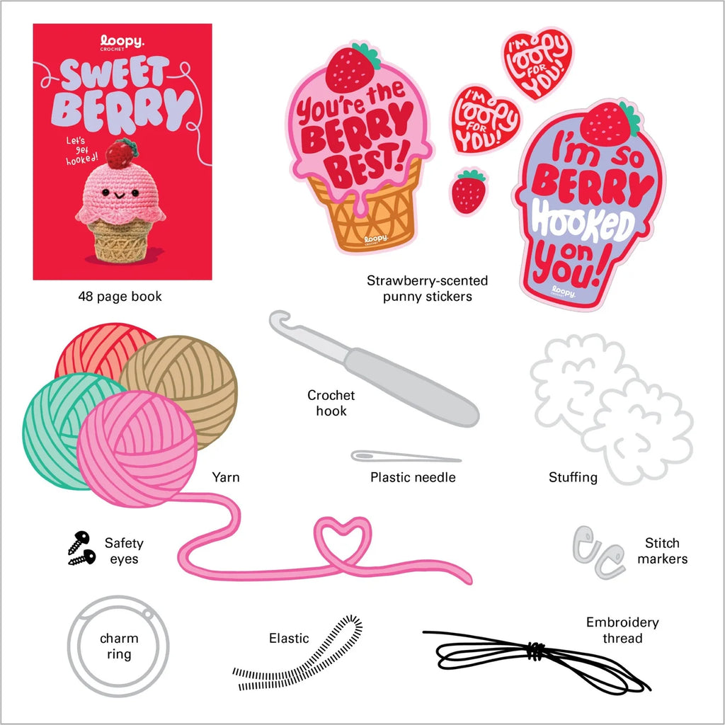 Crochet Book & Kit Sweet Berry