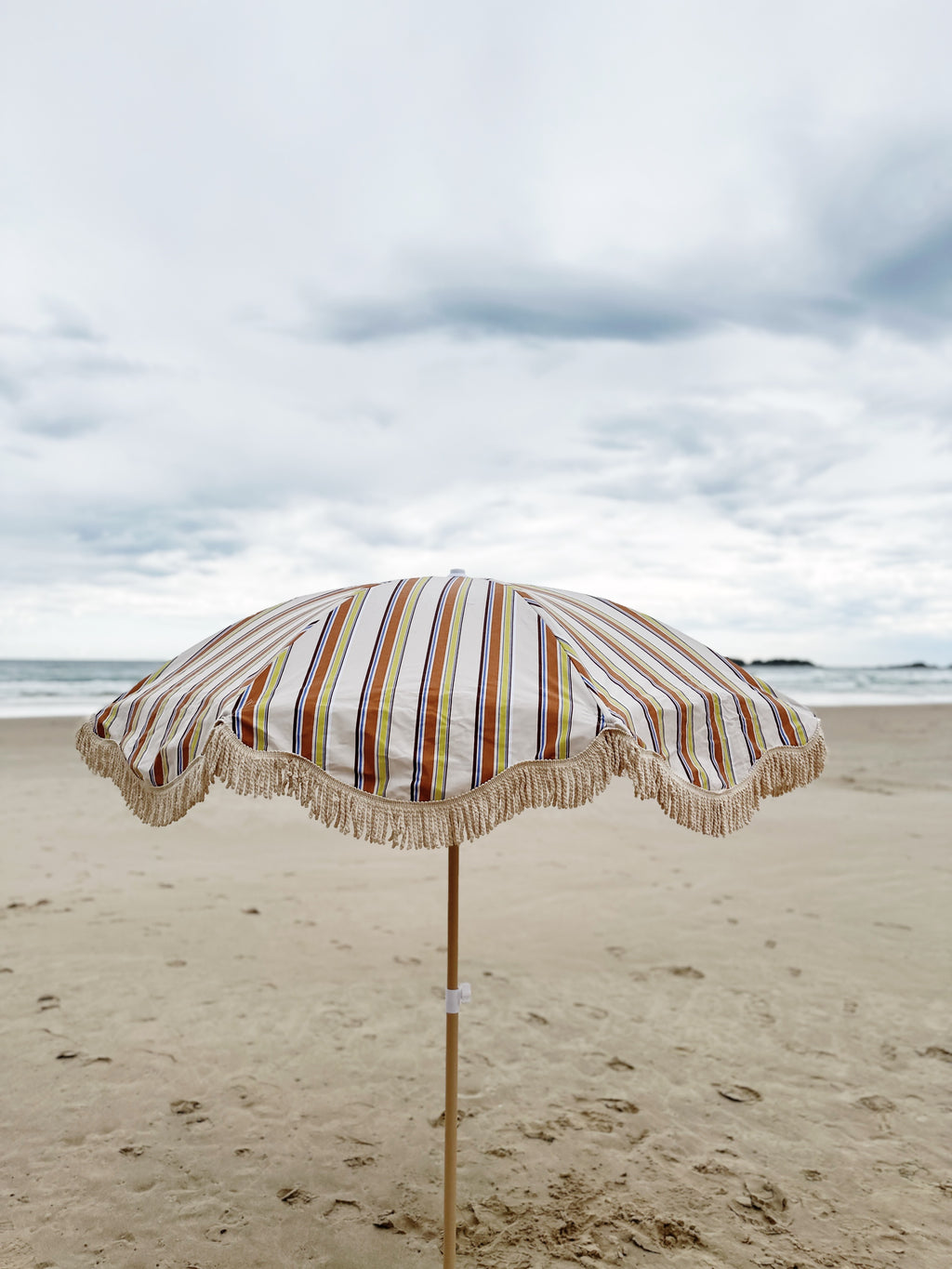 Vintage Stripe Beach Umbrella