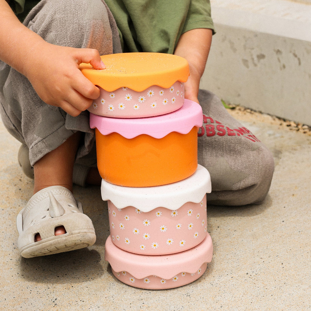 Daisy Stainless Steel Snack Pot Trio