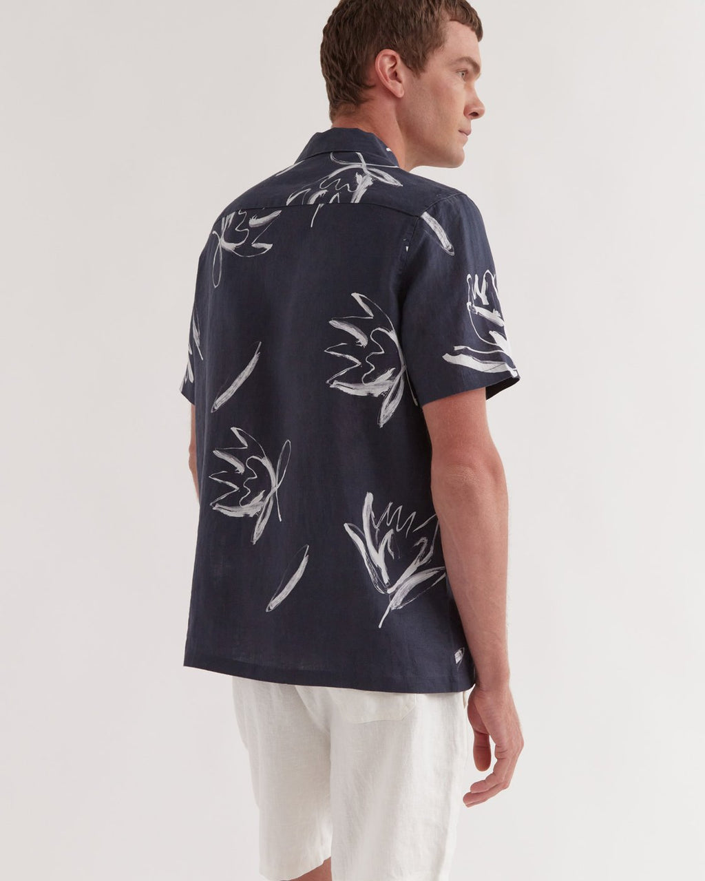 Mens Campo Linen Shirt Native Print