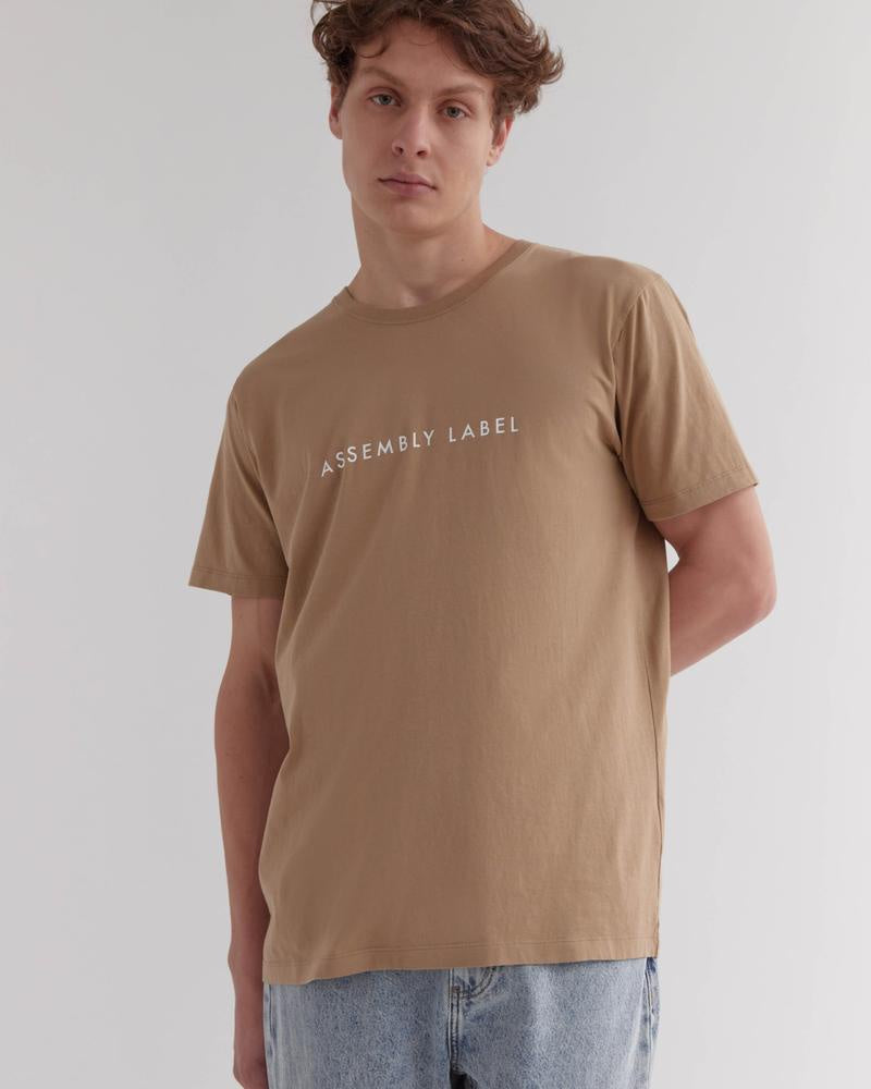 Mens Logo Tee Camel