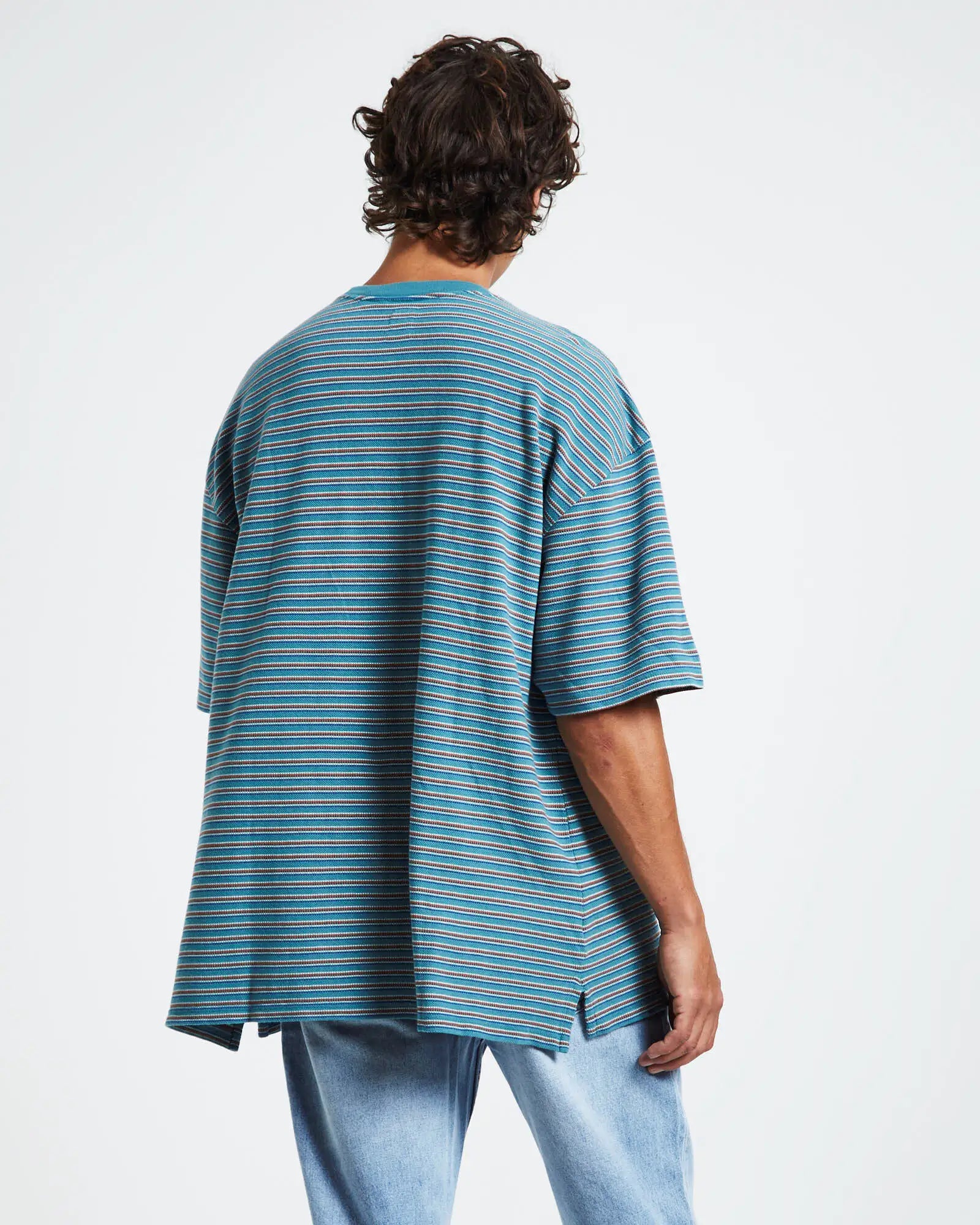 Mens Slouchy Pocket Tee Sediment Brittany Blue