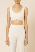 Rib Crop Cream Marle