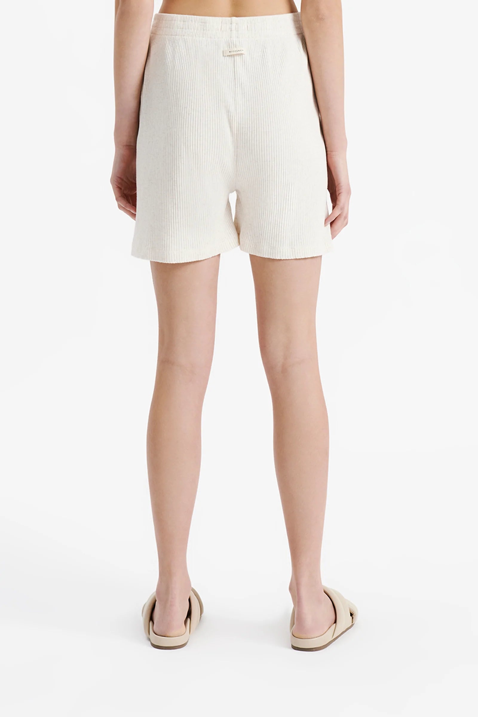 Rib Longline Short Cream Marle