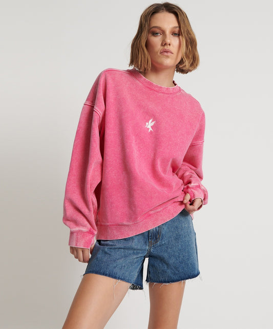 Pink Bower Bird Sweater