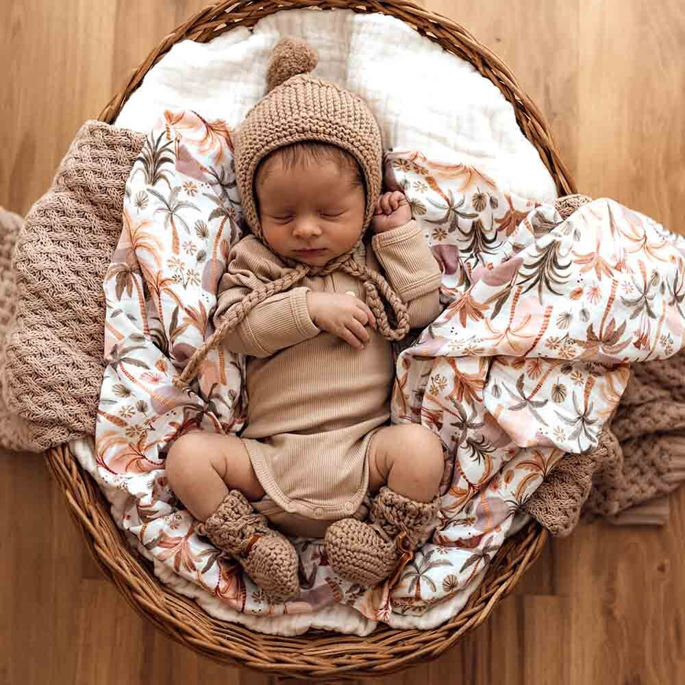 Fawn Bonnet and Booties Set