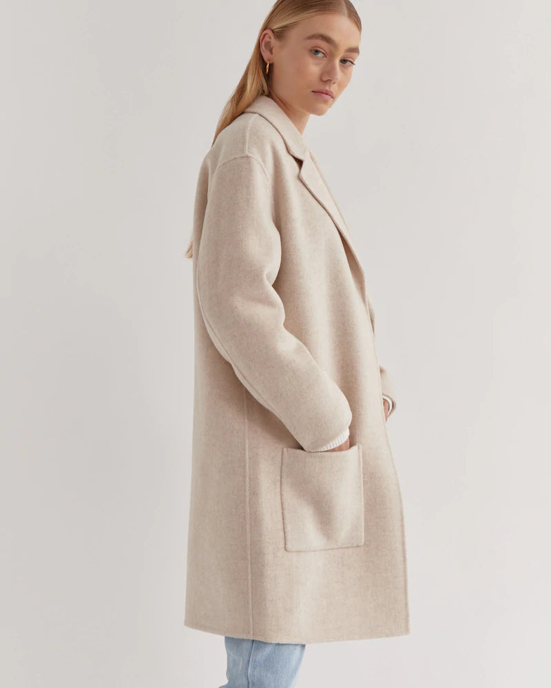 Single Breasted Coat Oat Marle