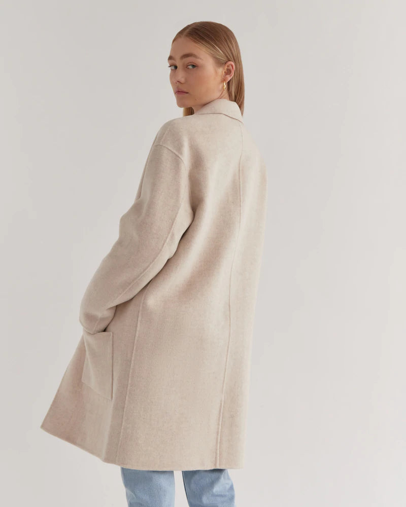 Single Breasted Coat Oat Marle