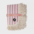Fringed Picnic Rug Rose Stripe