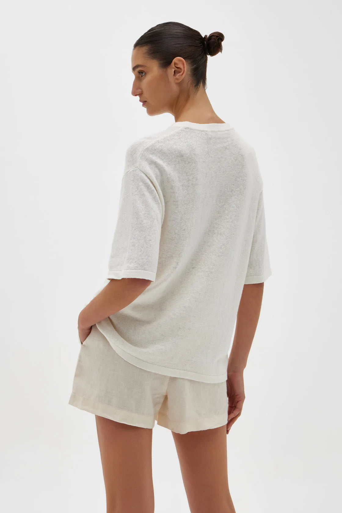 Lea Knit Tee Antique White