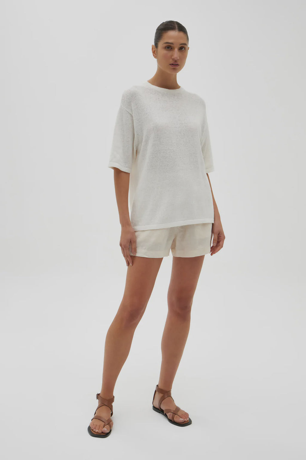 Lea Knit Tee Antique White