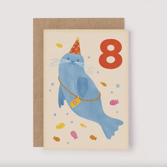 EIGHT Seal Bday Card