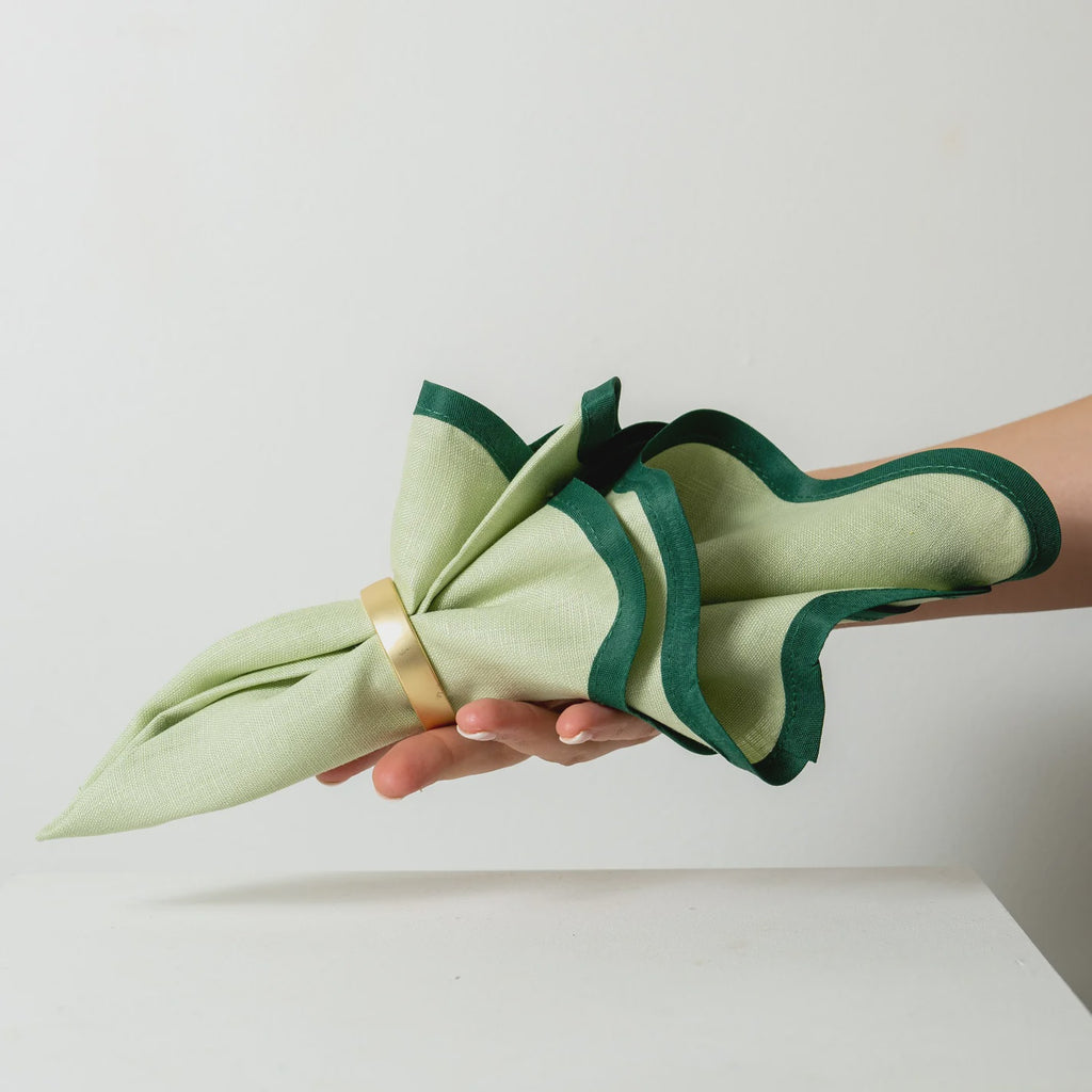 Scallop Napkins Green