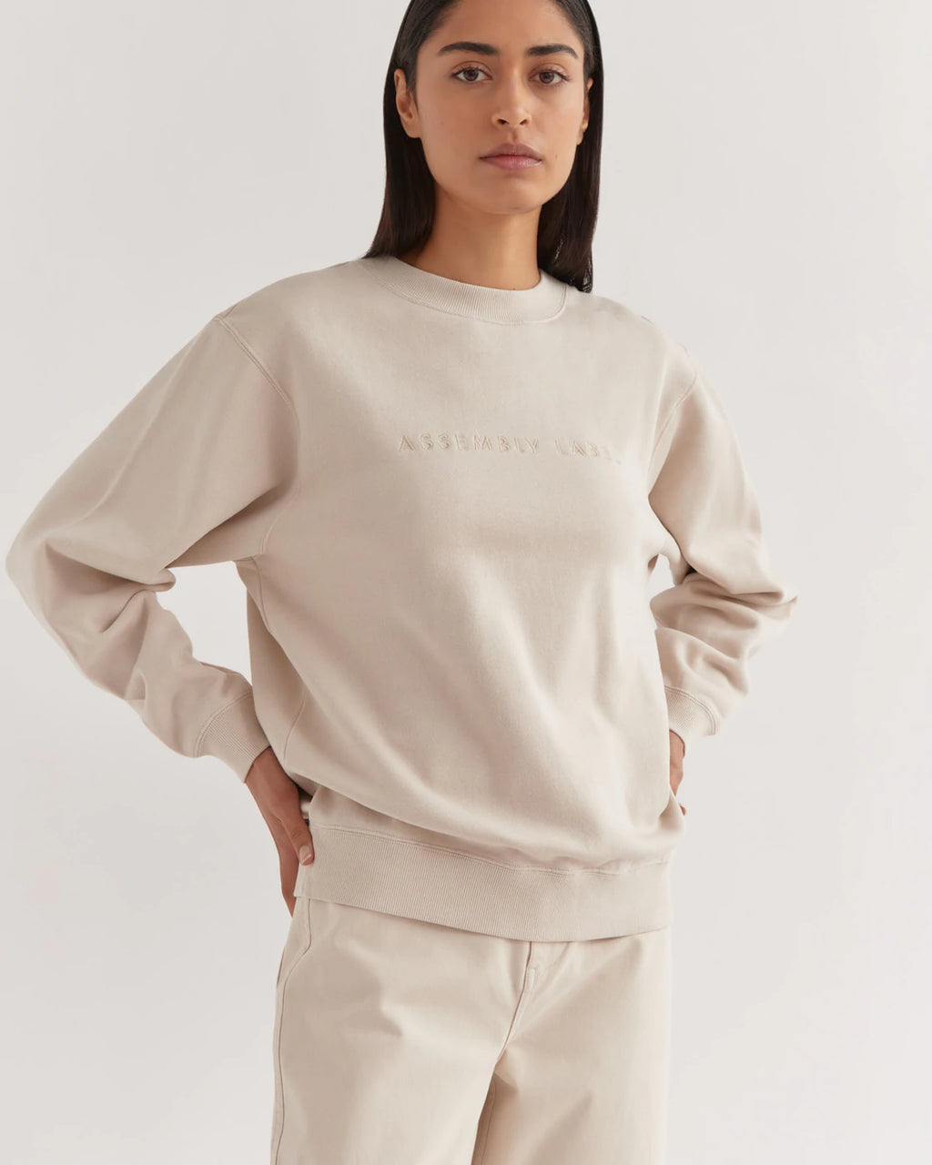 Embroidered Logo Fleece Stone