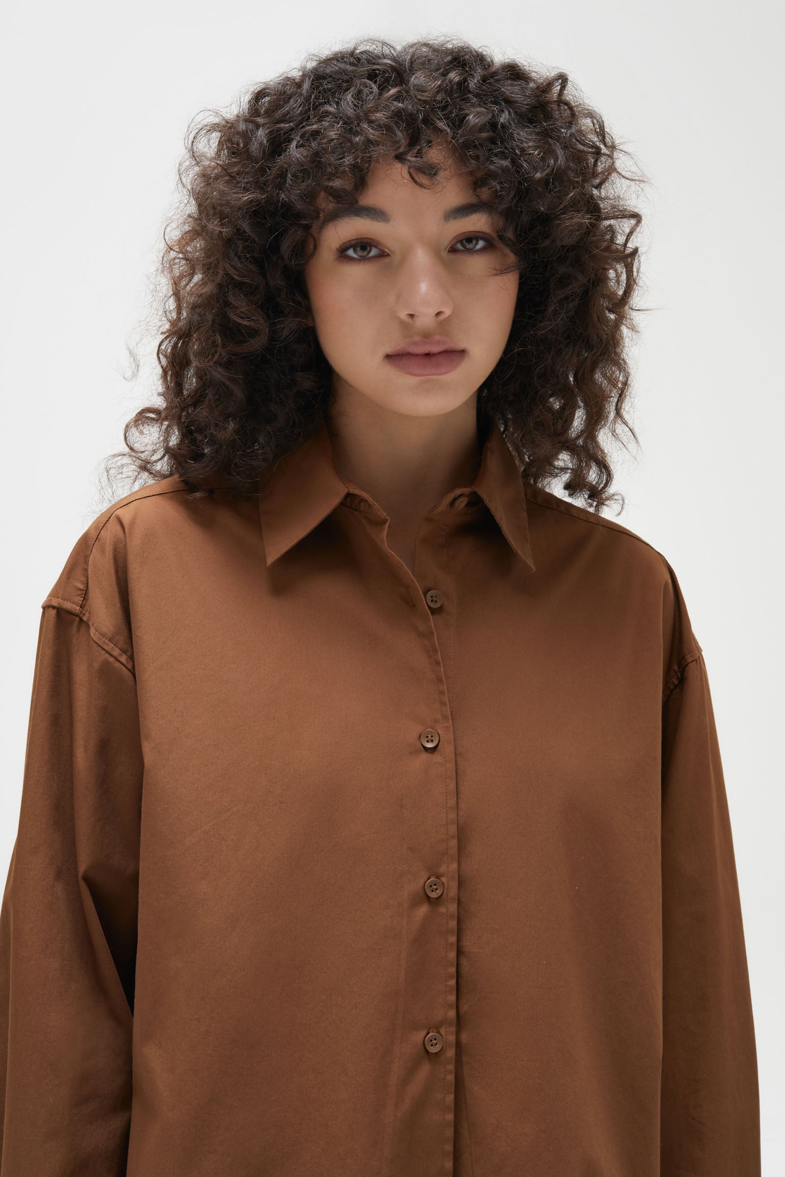 Everyday Poplin Shirt Burnt Ochre